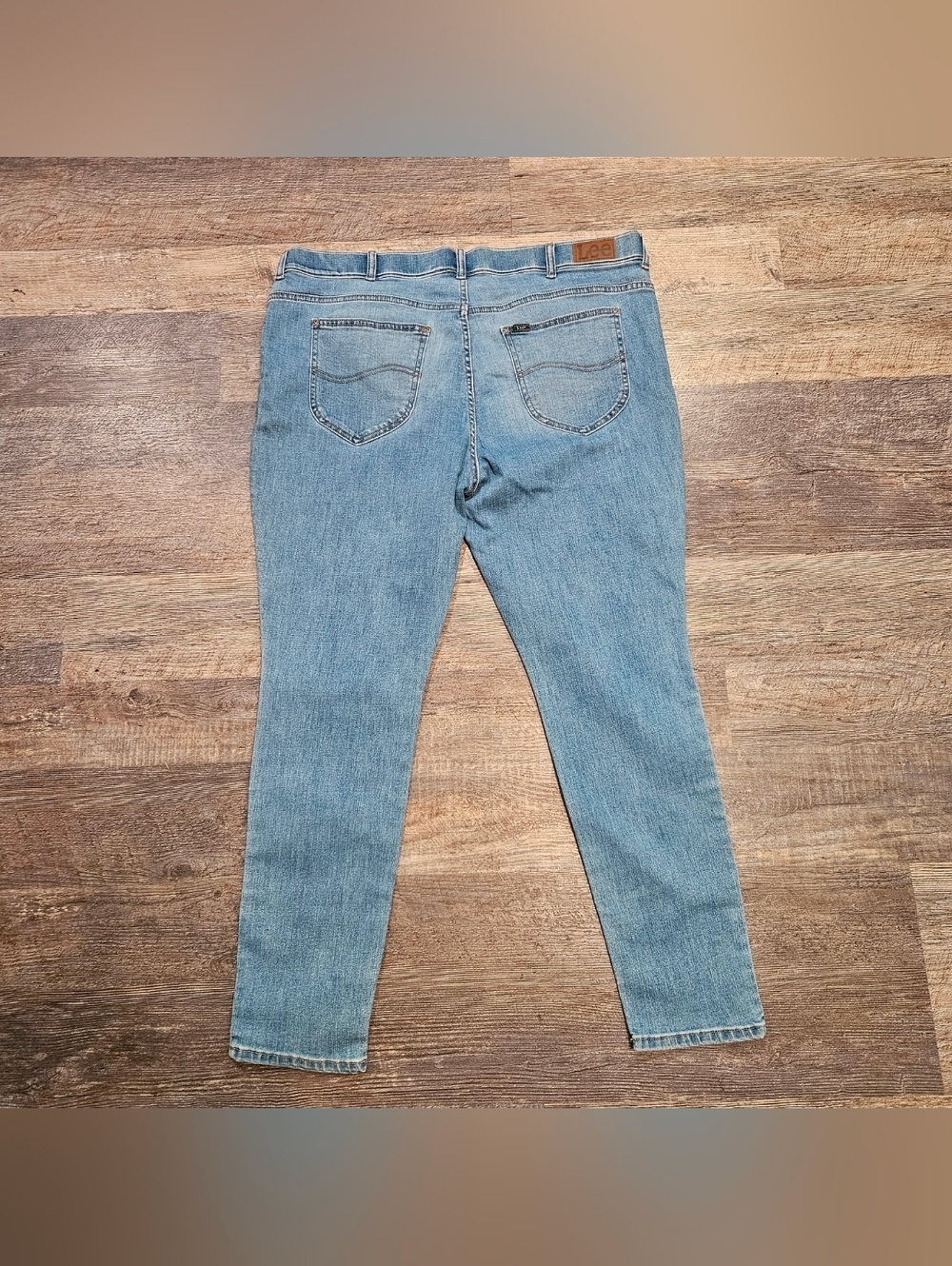 LEE Slim Fit/Skinny/Hi Rise/Elastic Waist Jeggings Jeans Women 22 - Picture 4 of 4